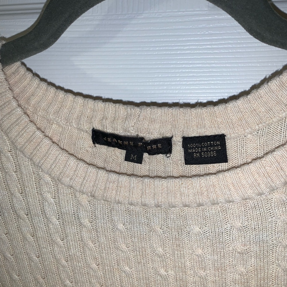 Jeanne Pierre woven long sleeve sweater